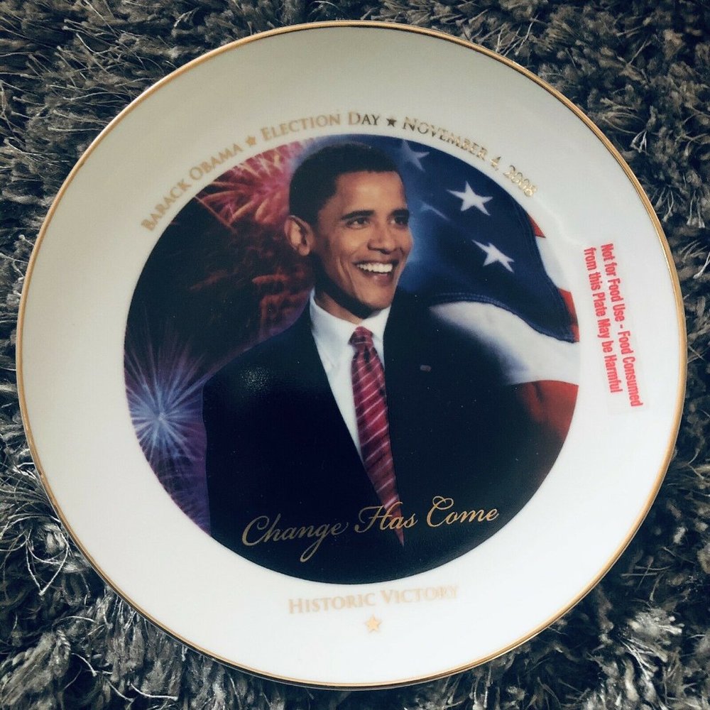 Barack Obama Change has Come Historic Plate 2008